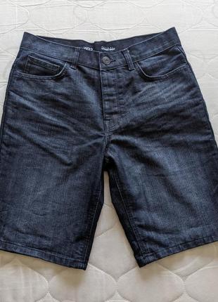 Denim co джинсові чоловічі шорти нові темно сірі на літо розмір 30 32 34