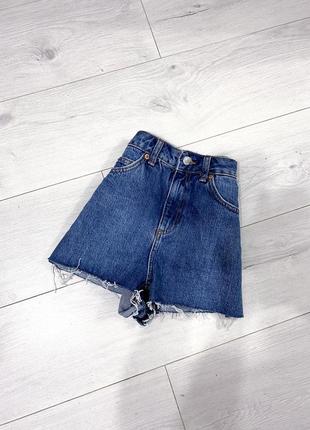 Базовые джинсовые шорты мом topshop 6/34/xs