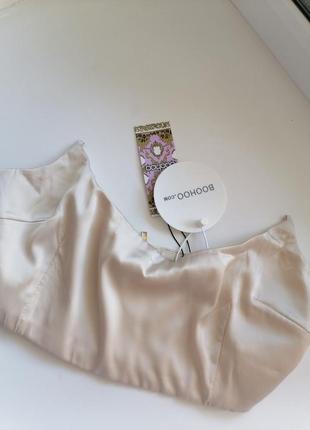 Сатиновый топ корсет boohoo