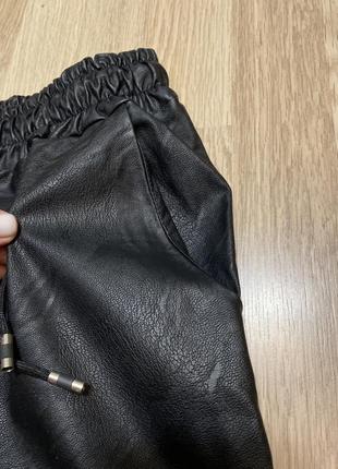 Штаны брюки карго кожзам италия размер xs-s6 фото