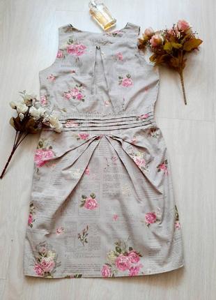 Сіре плаття у квіточку розмір хs в ідеальному стані2 фото