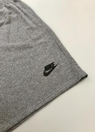 Есть наложка! темно серые спортивные шорты nike, трикотажные, с логотипом, лого, свуш, найк, трикотаж, двунитка, летние, на лето, однотонные4 фото