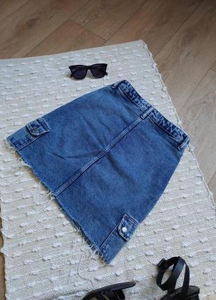 Мега стильная джинсовая мини юбка5 фото