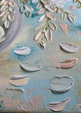 Картина 30*30см маслом мастихіном олійними фарбами квіти