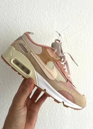 Стильные женские кроссовки nike air max 90 future beige бежевые пудровые1 фото