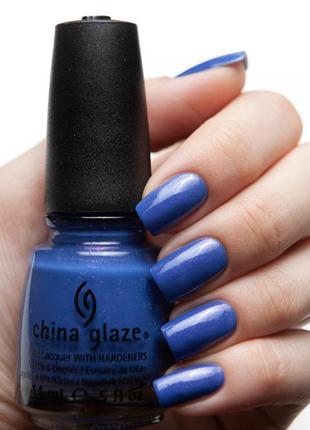 Лак для ногтей china glaze №1153 fancy pants (синий с шиммером), 14 мл