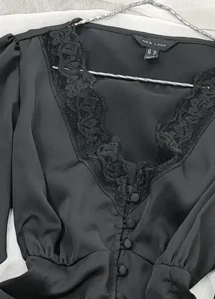 Сатинова блузка на ґудзиках new look2 фото