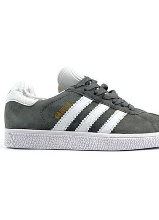 Женские кроссовки летние adidas gazelle grey женккие адидас газеллы серое