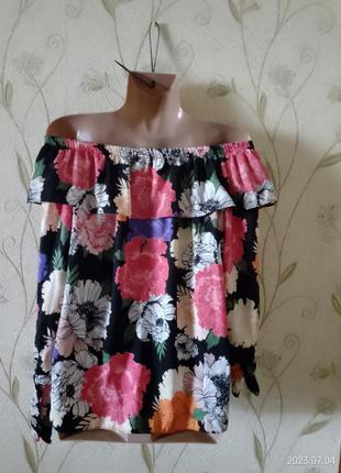 Блузка з квітковим принтом dorothy perkins4 фото