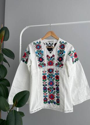 Вишиванка жіноча з мереживом блузка сорочка1 фото