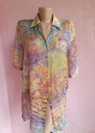 Шовкова блуза сорочка, 100% шовк