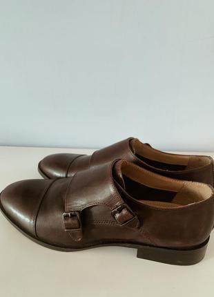 Нові шкіряні чоловічі туфлі,коричневые туфли , чоловічі класичні монки4 фото