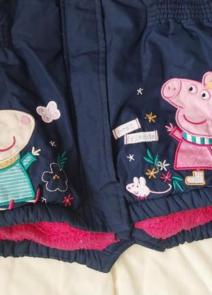 Фирменная куртка парка для девочки со свинкой пеппой на возраст 3-4 года2 фото