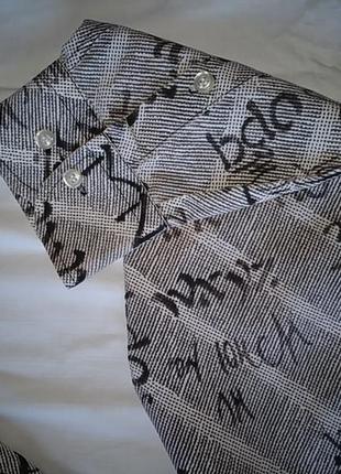 Сеоая полосатая рубашка с надписями tripoly3 фото