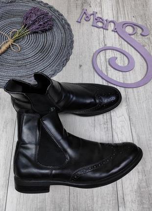Мужские высокие ботинки челси gradella черные кожа весна осень размер 442 фото