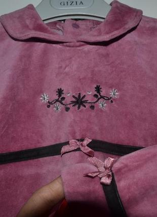 Милое велюровое лиловое платье friends для девочки 4-5 лет3 фото