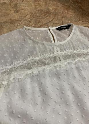 Белая полупрозрачная блуза zara8 фото