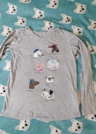 Футболка з довгим рукавом для дівчинки