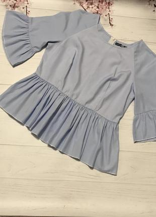 Блузка рубашка клёш модная в полоску от boohoo