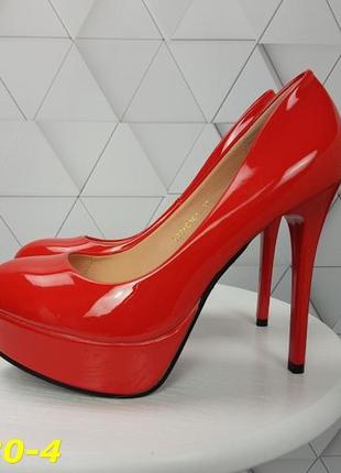 Туфли на шпильке с платформой распродажа красные