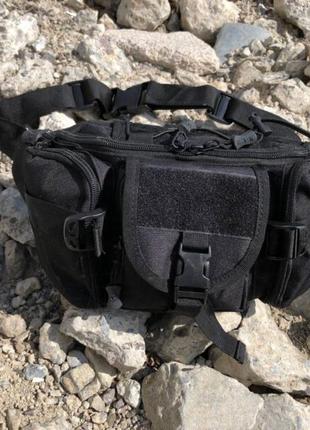 Сумка поясная тактическая / мужская сумка на пояс / армейская сумка. цвет: зеленый8 фото