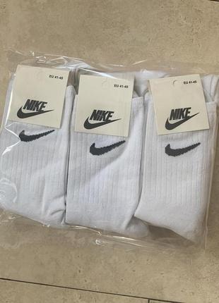 🤍високі шкарпетки nike білі🤍