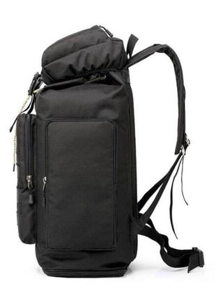 Рюкзак тактический черный 4в1 70 л водонепроницаемый туристический рюкзак.4 фото