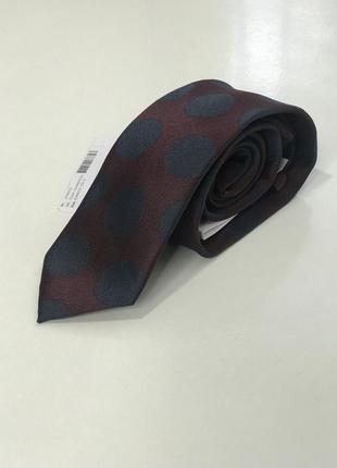 Темно-красный галстук в горошек  one size selected 7