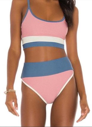Maui and sons swim bikini top комплект роздільний купальник висока посадка ніжний колір новий оригінал