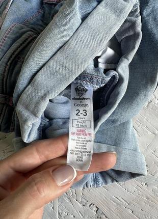 Джинсові шорти на підтяжках комбінезон джинсовий3 фото