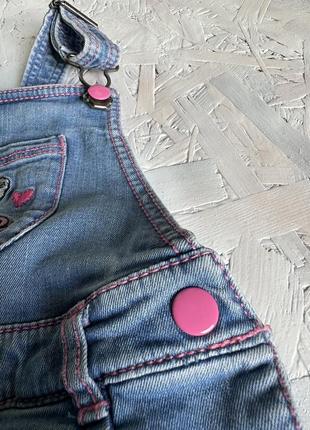 Джинсові шорти на підтяжках комбінезон джинсовий5 фото