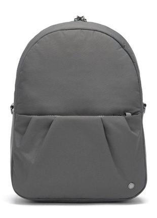 Женский рюкзак трансформер антивор citysafe cx convertible backpack econyl, 6 степеней защиты серый - 20410