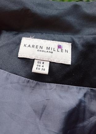 Karen millen шелковая юбка плиссе шелк мюбка миди s xs9 фото