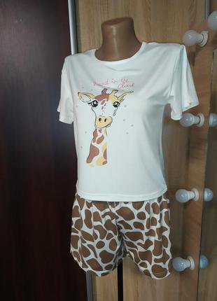 Піжама жіноча с жирафою s-42 m-44 l-462 фото