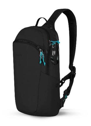 Сумка через плече антизлодій pacsafe eco 12l sling pack, 5 ступенів захисту чорний - 41103