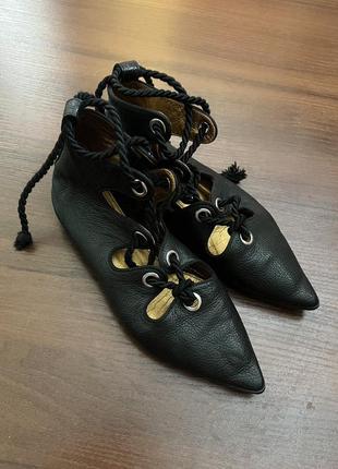 Эксклюзивные туфли с острым носком с переплетом кожа испания, бренд ras2 фото