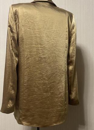 Сатиновый атласный пиджак4 фото