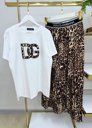Костюм зі спідницею в стилі d&g💫