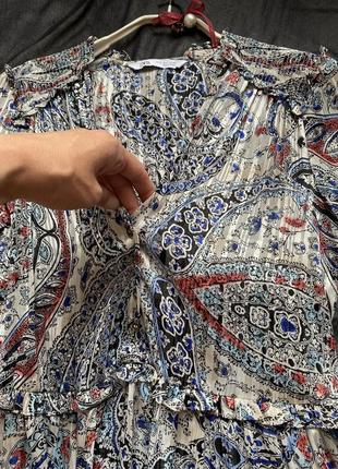 Волшебное полупрозрачное шифоновое платье миди восточного стиля /zara / размер s-m4 фото
