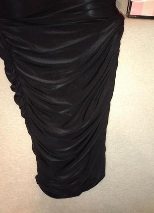 Новое-вечерние черное  платье миди от бренда prettylittlething 42/44р3 фото