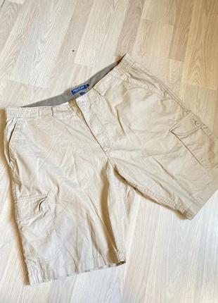 Шорты мужские бежевые шорты с карманами светлые фирменные 42р- 3xl