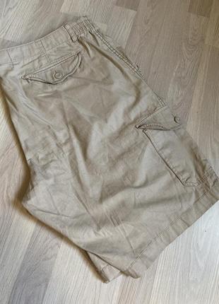 Шорти чоловічі карго бежеві шорти з карманами хлопкові батал premier 42- xl,xxl8 фото