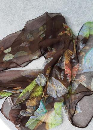 Витончений шарф-павутинка метелики signare шовк