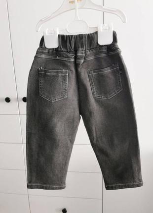 Джинсы 90 - 130 см смайлик джинсовые брюки на резинке3 фото