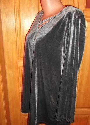 Блуза велюр на пышную женщину 5 - 6 xl3 фото
