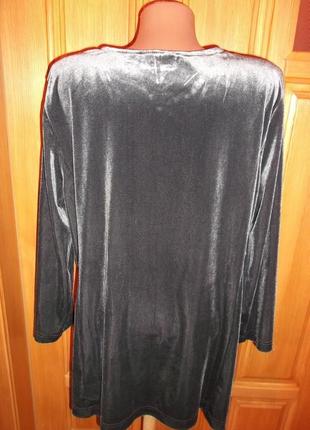 Блуза велюр на пышную женщину 5 - 6 xl4 фото