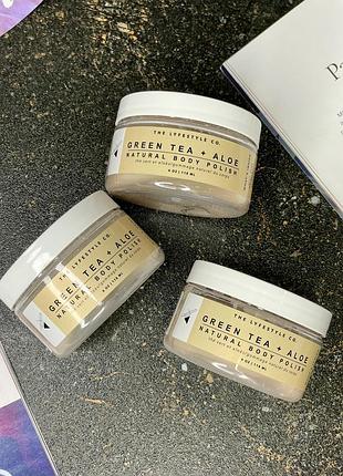 Скраб для тела the lyfestyle co. green tea + aloe, 118мл