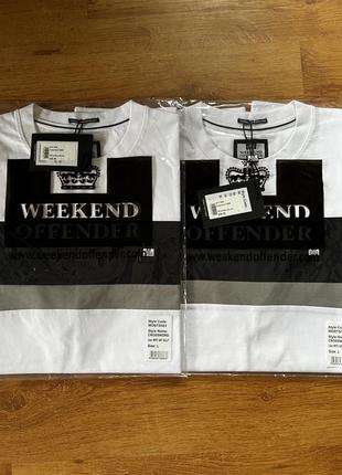 Weekend offender crossword t-shirt white/navy/bullet (оригінал))3 фото