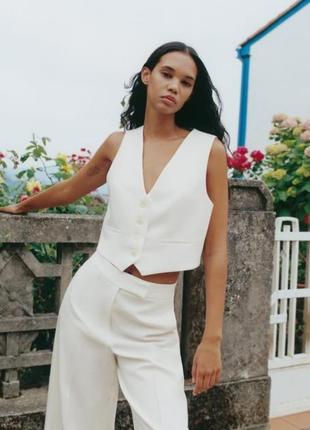 Стильний укорочений жилет жилетка zara зара
