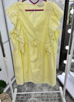 Дуже гарна лимонна сукня з прошви, р. 221 фото